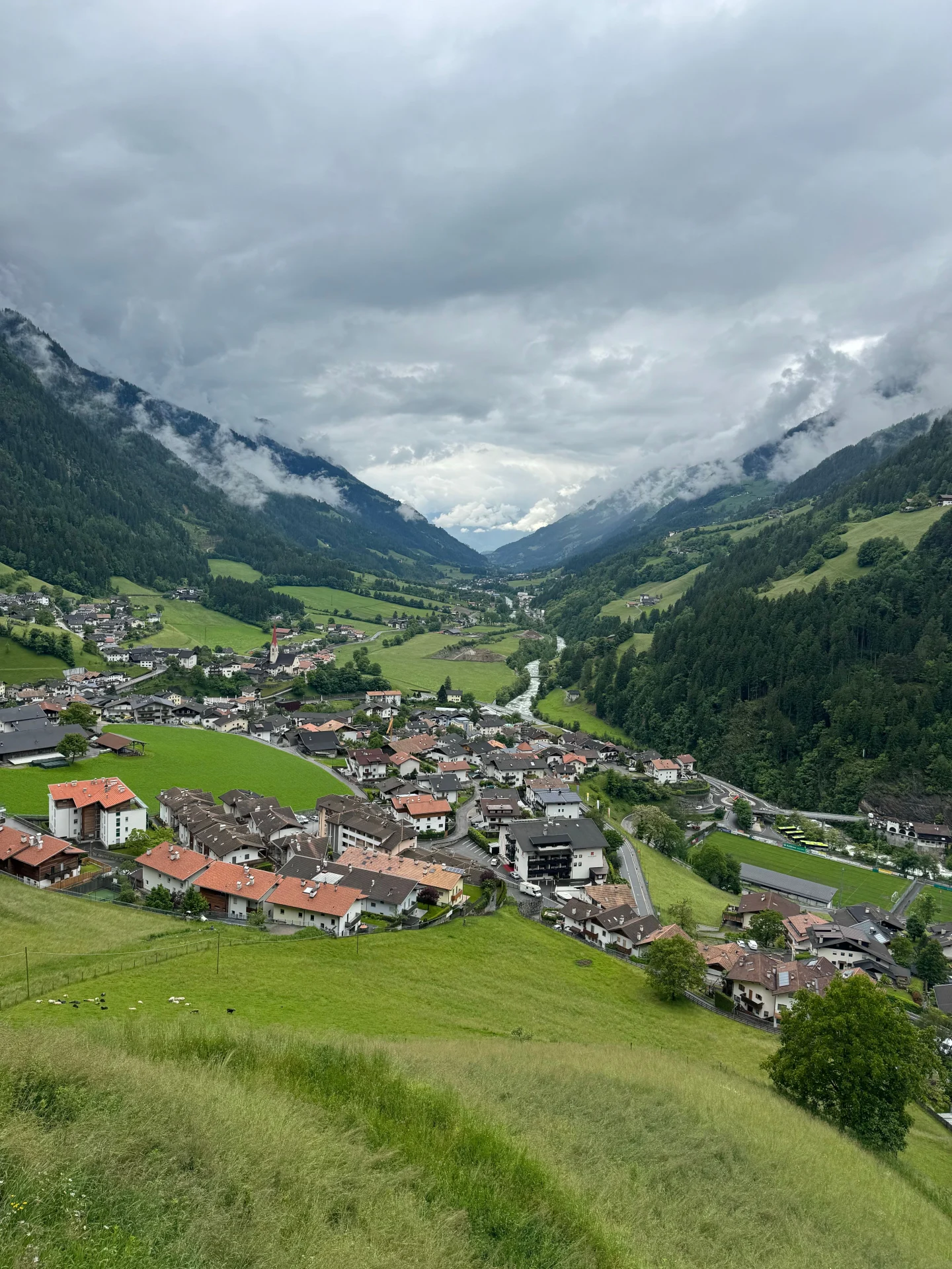 A Town Framed by the Tyrolean Alps